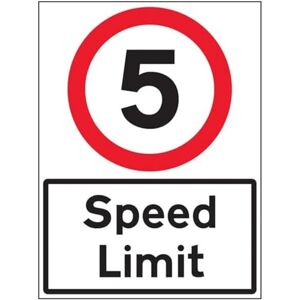 VSafety V Safety 5 MPH Speed Limit 600x800mm Class RA1 Reflective 3mm Aluminium Composite Safety Sign VSafety V Safety 5 MPH Speed Limit 600x800mm Class RA1 Reflective 3mm Aluminium Composite Safety Sign
