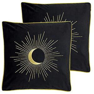 furn. Astrid Twin Pack Polyester Filled Cushions, Black, 50 x 50cm furn. Astrid Twin Pack Polyester Filled Cushions, Black, 50 x 50cm