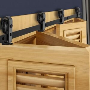 VEVOR Bi-Folding Sliding Barn Door Hardware Track Kit, 76" Top Mount Track Kit, Slide Smoothly & Quietly, Heavy Duty, Easy to Install, Suitable for Four 18" Closet Pantry Laundry Doors (Not Included) VEVOR Bi-Folding Sliding Barn Door Hardware Track Kit, 76" Top Mount Track Kit, Slide Smoothly & Quietly, Heavy Duty, Easy to Install, Suitable for Four 18" Closet Pantry Laundry Doors (Not Included)