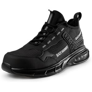Black Hammer Lightweight Safety Trainers for Men Air Bubble Comfort, Non-Slip Work Shoes, Steel Toe Cap with Pull Tie Laces Day Wear 5599 Black (10 UK) Black Hammer Lightweight Safety Trainers for Men Air Bubble Comfort, Non-Slip Work Shoes, Steel Toe Cap with Pull Tie Laces Day Wear 5599 Black (10 UK)