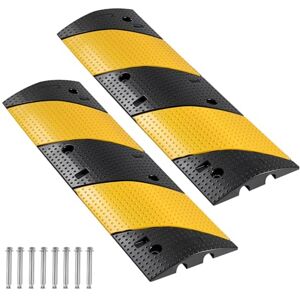 VEVOR 40 in Rubber Speed Bump, 2 Pack, 2 Channel Heavy Duty Traffic Speed Hump, 22000 lbs/Axle Load Capacity, Cable Protector Ramp with Expansion Screws, for Asphalt Concrete Gravel Driveway and Road VEVOR 40 in Rubber Speed Bump, 2 Pack, 2 Channel Heavy Duty Traffic Speed Hump, 22000 lbs/Axle Load Capacity, Cable Protector Ramp with Expansion Screws, for Asphalt Concrete Gravel Driveway and Road
