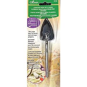 Clover Mini Iron Adapter Tip: Large, Steel, Silver, 1 Clover Mini Iron Adapter Tip: Large, Steel, Silver, 1