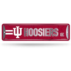 Rico Industries NCAA Indiana Hoosiers Metal Street Sign 4" x 15" Home Décor Bedroom Office Man Cave Rico Industries NCAA Indiana Hoosiers Metal Street Sign 4" x 15" Home Décor Bedroom Office Man Cave
