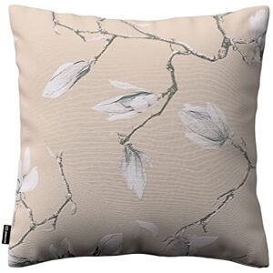 dekoria Kinga cushion cover 43 x 43 cm (17 x 17 inch) white magnolias on beige backgound dekoria Kinga cushion cover 43 x 43 cm (17 x 17 inch) white magnolias on beige backgound