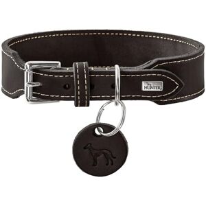 HUNTER Aalborg Extra Wide Collar Extra Wide Soft Leather with Elegant Contrast Stitching Made in Germany Size 55 Black HUNTER Aalborg Extra Wide Collar Extra Wide Soft Leather with Elegant Contrast Stitching Made in Germany Size 55 Black