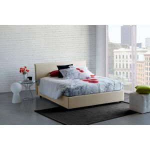 Talamo Italia Double bed Bibiana, Container bed with fabric covering, 100% Made in Italy, Front opening, with mattress Cm 160x190 included, Beige Talamo Italia Double bed Bibiana, Container bed with fabric covering, 100% Made in Italy, Front opening, with mattress Cm 160x190 included, Beige