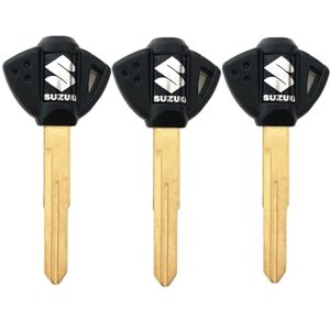 MELD 3 PCS Motorcycle Blank Key Uncut Blade For Suzuki GSXR 600 750 1000 GSX1300R GSF 650 Black MELD 3 PCS Motorcycle Blank Key Uncut Blade For Suzuki GSXR 600 750 1000 GSX1300R GSF 650 Black