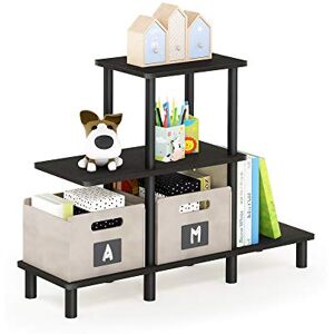 Furinno Toolless Shelves, Wood, Espresso/Black, one size,94.01 (W) x 70.69 (H) x 29.49 (D) cm Furinno Toolless Shelves, Wood, Espresso/Black, one size,94.01 (W) x 70.69 (H) x 29.49 (D) cm