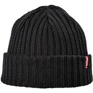 Levi's Unisex Ribbed Beanie Beanie, Black, One size Levi's Unisex Ribbed Beanie Beanie, Black, One size