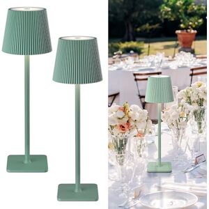 LuminexDesigns Rechargeable Table Lamp Set of 2 LED Cordless Lamps – 5200mAh Battery, Stepless Dimming, 3 Colour Temperatures, IP54 Water-Resistant, for Indoor & Outdoor Use – Green LuminexDesigns Rechargeable Table Lamp Set of 2 LED Cordless Lamps – 5200mAh Battery, Stepless Dimming, 3 Colour Temperatures, IP54 Water-Resistant, for Indoor & Outdoor Use – Green