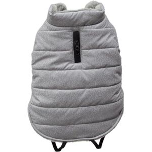 JACK AND VANILLA , Comfortable and stylish fleece jacket for dogs, ideal for walks and outdoor activities, with practical pockets, XXL, grey, model 5Th Avenue Dogwalk JACK AND VANILLA , Comfortable and stylish fleece jacket for dogs, ideal for walks and outdoor activities, with practical pockets, XXL, grey, model 5Th Avenue Dogwalk