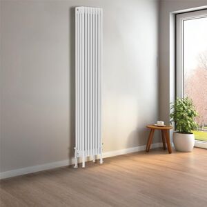 NRG Cast Iron Radiator Four Column 1800x380mm Gloss White Traditional Column Cast Iron Style Radiator Central Heating Radiator Perfect for Bathrooms, Kitchen, Living Room NRG Cast Iron Radiator Four Column 1800x380mm Gloss White Traditional Column Cast Iron Style Radiator Central Heating Radiator Perfect for Bathrooms, Kitchen, Living Room