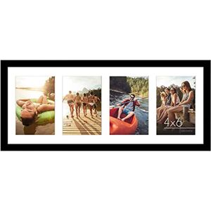 Americanflat 6x4 Collage Photo Frame with Shatter-Resistant Glass Signature Collection Fits Four 4x6 Photos or Use as One 8x20 Picture Frame for Wall Display Black Americanflat 6x4 Collage Photo Frame with Shatter-Resistant Glass Signature Collection Fits Four 4x6 Photos or Use as One 8x20 Picture Frame for Wall Display Black