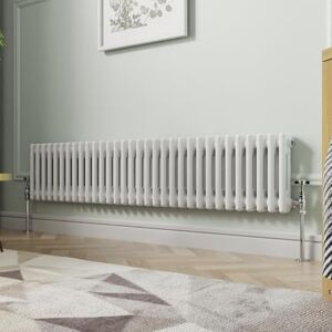 NRG 300 X 1460 mm Gloss White Horizontal Cast Iron Radiator Double Panel NRG 300 X 1460 mm Gloss White Horizontal Cast Iron Radiator Double Panel