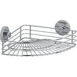 WENKO 20887100 Vacuum-Loc® corner shelf Bari fixing without drilling, Steel, 31.5 x 8.5 x 22 cm, Chrome WENKO 20887100 Vacuum-Loc® corner shelf Bari fixing without drilling, Steel, 31.5 x 8.5 x 22 cm, Chrome