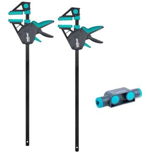 Wolfcraft XL one-Handed clamp Set PRO Ergo, 3-Piece.- Clamping Pressure 150 kg 8673060 I Convenient Clamping for All-Round use with Clamping Widths of up to 1,060 mm Wolfcraft XL one-Handed clamp Set PRO Ergo, 3-Piece.- Clamping Pressure 150 kg 8673060 I Convenient Clamping for All-Round use with Clamping Widths of up to 1,060 mm