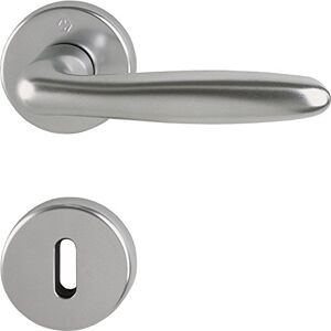 HOPPE Verona Door Handle Set with Rosette BB Deadlock Stainless Steel Effect, 2950886 HOPPE Verona Door Handle Set with Rosette BB Deadlock Stainless Steel Effect, 2950886
