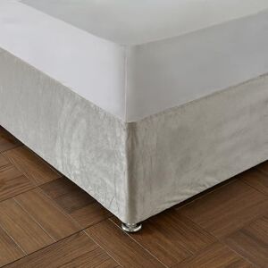 Catherine Lansfield Kingsley Matt Velvet Double Elasticated Divan Base Wrap Cream Catherine Lansfield Kingsley Matt Velvet Double Elasticated Divan Base Wrap Cream