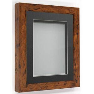 Frame Company Rickman Box Frame Rustic with Grey Mount, 12x12 for 10x10 inch Frame Company Rickman Box Frame Rustic with Grey Mount, 12x12 for 10x10 inch