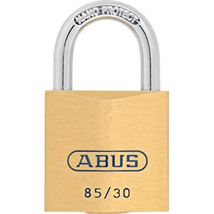 ABUS Padlock Brass 85/30 for Cellar Doors, Shed and Much More Weatherproof Brass Lock Body Hardened Steel Shackle Security Level 5 ABUS Padlock Brass 85/30 for Cellar Doors, Shed and Much More Weatherproof Brass Lock Body Hardened Steel Shackle Security Level 5