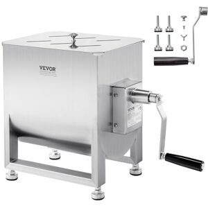 VEVOR Manual Meat Mixer, 60L Fixed Tank Meat Processing Equipment(Mixing Max 60LBS for Meat), Stainless Steel Meat Mixer, Sausage Mixer Machine with Lid Handle Gear Reducer, Ground Beef Hand Mixer VEVOR Manual Meat Mixer, 60L Fixed Tank Meat Processing Equipment(Mixing Max 60LBS for Meat), Stainless Steel Meat Mixer, Sausage Mixer Machine with Lid Handle Gear Reducer, Ground Beef Hand Mixer