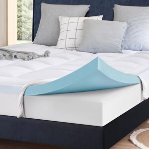 ELEMUSE Firm Mattress Topper Double Bed for Back Pain Relief with Washable Cover, Mattress Topper with OEKO-TEX & CertiPUR-US (Double Size-135x190cm) ELEMUSE Firm Mattress Topper Double Bed for Back Pain Relief with Washable Cover, Mattress Topper with OEKO-TEX & CertiPUR-US (Double Size-135x190cm)