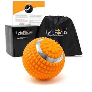 LyfeFocus Massage Ball with 4 Safety Approved Vibration Settings for Pain and Muscle Tension Relief Specialist Approved Sports Trigger Point Massage Roller Ball with Carry Bag (Orange) LyfeFocus Massage Ball with 4 Safety Approved Vibration Settings for Pain and Muscle Tension Relief Specialist Approved Sports Trigger Point Massage Roller Ball with Carry Bag (Orange)