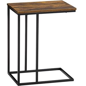 Vida Designs Brooklyn Side Table C Shaped with Metal Frame, Industrial, for Living Room (Dark Wood) Vida Designs Brooklyn Side Table C Shaped with Metal Frame, Industrial, for Living Room (Dark Wood)
