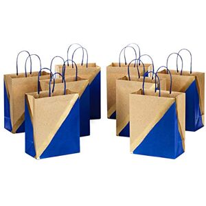 Hallmark 9" Medium Paper Gift Bags (Pack of 8 Blue & Kraft) for Hanukkah, Birthdays, Weddings, Father's Day, Graduations, Baby Showers, Bridal Showers, Care Packages, May Day Hallmark 9" Medium Paper Gift Bags (Pack of 8 Blue & Kraft) for Hanukkah, Birthdays, Weddings, Father's Day, Graduations, Baby Showers, Bridal Showers, Care Packages, May Day