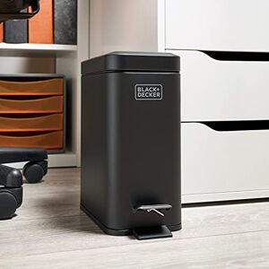 Black & Decker BXBN0007E 5L Black Pedal Bin with Soft Close Lid, Stainless Steel, 30cm x 14cm x 29cm Black & Decker BXBN0007E 5L Black Pedal Bin with Soft Close Lid, Stainless Steel, 30cm x 14cm x 29cm