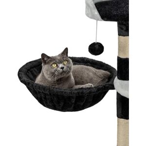 lionto Lying trough made of soft plush for scratching post, Ø 40 cm, 15 cm deep, cozy sleeping trough for any cat tree with M8 thread, sturdy metal frame for small and large cats, black lionto Lying trough made of soft plush for scratching post, Ø 40 cm, 15 cm deep, cozy sleeping trough for any cat tree with M8 thread, sturdy metal frame for small and large cats, black