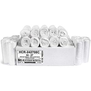 Aluf Plastics 10-12 Gallon Clear Trash Bags (1000 Count) 24' x 27' 8 Micron Equivalent High Density Value Garbage Bags for Bathroom, Office, Industrial, Commercial, Janitorial, Recycling Aluf Plastics 10-12 Gallon Clear Trash Bags (1000 Count) 24' x 27' 8 Micron Equivalent High Density Value Garbage Bags for Bathroom, Office, Industrial, Commercial, Janitorial, Recycling
