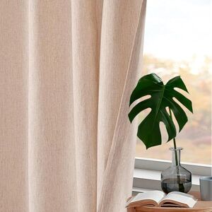 Craft Linen Cotton Tab Top Curtains Farmhouse 2 Panel Set, Natural Window Drapes for Bedroom 127x274 cm Craft Linen Cotton Tab Top Curtains Farmhouse 2 Panel Set, Natural Window Drapes for Bedroom 127x274 cm