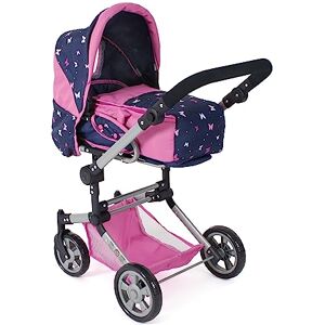 Bayer Chic 2000 Jara 587-33 Doll's Pram, 2-in-1 Combination Doll's Pram for Children from 4 to 8 Years, Butterfly, Navy-Pink Bayer Chic 2000 Jara 587-33 Doll's Pram, 2-in-1 Combination Doll's Pram for Children from 4 to 8 Years, Butterfly, Navy-Pink