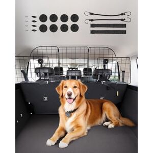 VEVOR Dog Car Barrier, 38.5"-61.6" Adjustable Car Divider for Trunk Cargo Area, Universal-Fit Back Seat Heavy-Duty Wire Mesh Dogs Separator Guard Net, Vehicle Pet Barrier for Sedans, Trucks and SUVs VEVOR Dog Car Barrier, 38.5"-61.6" Adjustable Car Divider for Trunk Cargo Area, Universal-Fit Back Seat Heavy-Duty Wire Mesh Dogs Separator Guard Net, Vehicle Pet Barrier for Sedans, Trucks and SUVs
