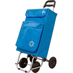Amig Lightweight Shopping Trolley with 4 Wheels for Easy Handling External Freezer Pocket 22 x 40 x 106 cm Maximum Load of 15 kg Capacity 48 L Colour Blue Amig Lightweight Shopping Trolley with 4 Wheels for Easy Handling External Freezer Pocket 22 x 40 x 106 cm Maximum Load of 15 kg Capacity 48 L Colour Blue