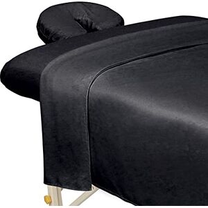 ForPro Professional Collection ForPro Premium Microfiber 3-Piece Massage Sheet Set for Massage Tables, Includes Flat Sheet, Fitted Sheet and Fitted Face Rest Cover, Black ForPro Professional Collection ForPro Premium Microfiber 3-Piece Massage Sheet Set for Massage Tables, Includes Flat Sheet, Fitted Sheet and Fitted Face Rest Cover, Black