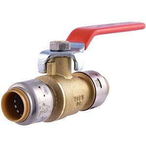 SharkBite UR22222A 1/2 x 1/2 in PTC Ball Valve, Push-to-Connect Brass Water Shut-Off Plumbing Fitting SBM, 1/2 in. x 1/2 in SharkBite UR22222A 1/2 x 1/2 in PTC Ball Valve, Push-to-Connect Brass Water Shut-Off Plumbing Fitting SBM, 1/2 in. x 1/2 in