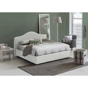 Talamo Italia Double bed Annunziata, Container bed with fabric covering, 100% Made in Italy, Front opening, with matress Cm 160x200 included, White Talamo Italia Double bed Annunziata, Container bed with fabric covering, 100% Made in Italy, Front opening, with matress Cm 160x200 included, White