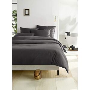De Witte Lietaer Olivia Quality Satin Combed Cotton Bedding Set, Dark Grey/Ebony, 260 x 240 cm + 2 Pillowcases De Witte Lietaer Olivia Quality Satin Combed Cotton Bedding Set, Dark Grey/Ebony, 260 x 240 cm + 2 Pillowcases