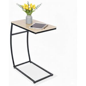 Relaxdays , C-Shaped, HWD: 58.5 x 47.5 x 25 cm, Side Table for Sofa & Bed, Metal & MDF, Wood Effect/Black, Fibreboard, Iron Relaxdays , C-Shaped, HWD: 58.5 x 47.5 x 25 cm, Side Table for Sofa & Bed, Metal & MDF, Wood Effect/Black, Fibreboard, Iron
