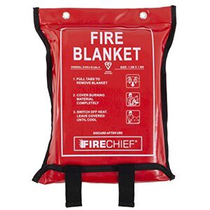 Firechief SVB3/K100-P Premium Kitemarked Fire Blanket Large Fire Blanket (1.2 m x 1.8 m) Suited To Use In Kitchen, Study, Garage, Caravan Firechief SVB3/K100-P Premium Kitemarked Fire Blanket Large Fire Blanket (1.2 m x 1.8 m) Suited To Use In Kitchen, Study, Garage, Caravan