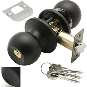 WOLFPACK Doorknob with Lock Black WOLFPACK Doorknob with Lock Black
