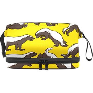 Generic Multi-Functional Storage Travel Cosmetic Bag with Handle,Cute Cartoon Honey Badger Pattern,Large Capacity Travel Cosmetic Bag Generic Multi-Functional Storage Travel Cosmetic Bag with Handle,Cute Cartoon Honey Badger Pattern,Large Capacity Travel Cosmetic Bag