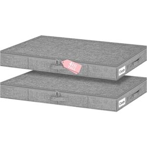 boailydi Low Profile Under Bed Storage Containers, 4" Tall Underbed Storage with Rigid Sidewalls & Bottom, Shallow Clothes Storage Organizer Bin with Lid for Couch Sofa Dorm, 2-Pack, 33.5 x 16 x 4 Inches Grey boailydi Low Profile Under Bed Storage Containers, 4" Tall Underbed Storage with Rigid Sidewalls & Bottom, Shallow Clothes Storage Organizer Bin with Lid for Couch Sofa Dorm, 2-Pack, 33.5 x 16 x 4 Inches Grey