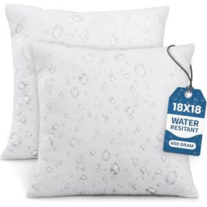 Utopia Bedding Water Resistant Throw Pillows (18 x 18 Inches, Set of 2) Decorative Square Outdoor and Indoor Pillows for Sofa Bed and Couch Utopia Bedding Water Resistant Throw Pillows (18 x 18 Inches, Set of 2) Decorative Square Outdoor and Indoor Pillows for Sofa Bed and Couch