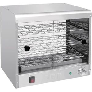 Buffalo 350W Pie Cabinet, 30 Pie Capacity, Stainless Steel, Pie Pastry Benchtop Warmer Holder, Sliding Glass Doors, Warming Function Only, 30° to 90°C, Size: 433(H) x469(W) x363(D) mm, CJ558 Buffalo 350W Pie Cabinet, 30 Pie Capacity, Stainless Steel, Pie Pastry Benchtop Warmer Holder, Sliding Glass Doors, Warming Function Only, 30° to 90°C, Size: 433(H) x469(W) x363(D) mm, CJ558