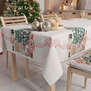 PETTI Artigiani Italiani Stain-Resistant Tablecloth Christmas – 140x360 cm Rectangular Festive Table Cover for Kitchen or Dining Table, Pink Toy Soldiers Design – 18 Seats, 100% Made in Italy PETTI Artigiani Italiani Stain-Resistant Tablecloth Christmas – 140x360 cm Rectangular Festive Table Cover for Kitchen or Dining Table, Pink Toy Soldiers Design – 18 Seats, 100% Made in Italy