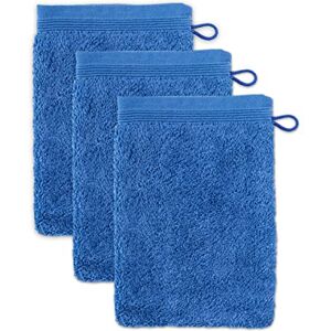 Möve 3er set Superwuschel wash glove 15 x 20 cm made of 100% cotton, cornflower Möve 3er set Superwuschel wash glove 15 x 20 cm made of 100% cotton, cornflower