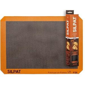 Silpat Bread Baking Mat Sheet, Non-stick Silicone, Orange and Beige, 11-5/8 x 16-1/2 Silpat Bread Baking Mat Sheet, Non-stick Silicone, Orange and Beige, 11-5/8 x 16-1/2